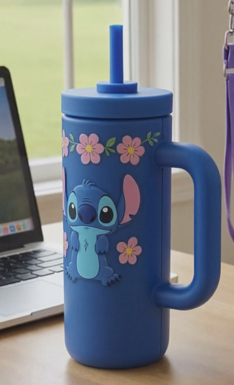 💙 Miniso Disney Stitch 40oz Insulated Cup | 304 Stainless Steel Vacuum Bottle | Cute Travel & Sports Tumbler