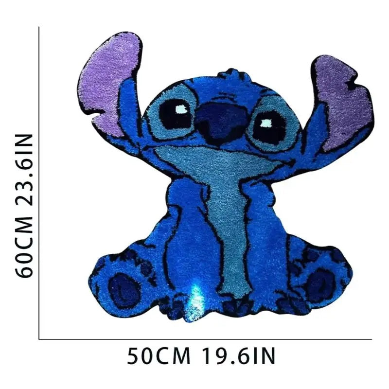 π π 60cm Stitch Kawaii Floor Mat β Non-Slip Cute Cartoon Carpet for Bedroom, Living Room & Kids Room Decor FAIRY KIDS