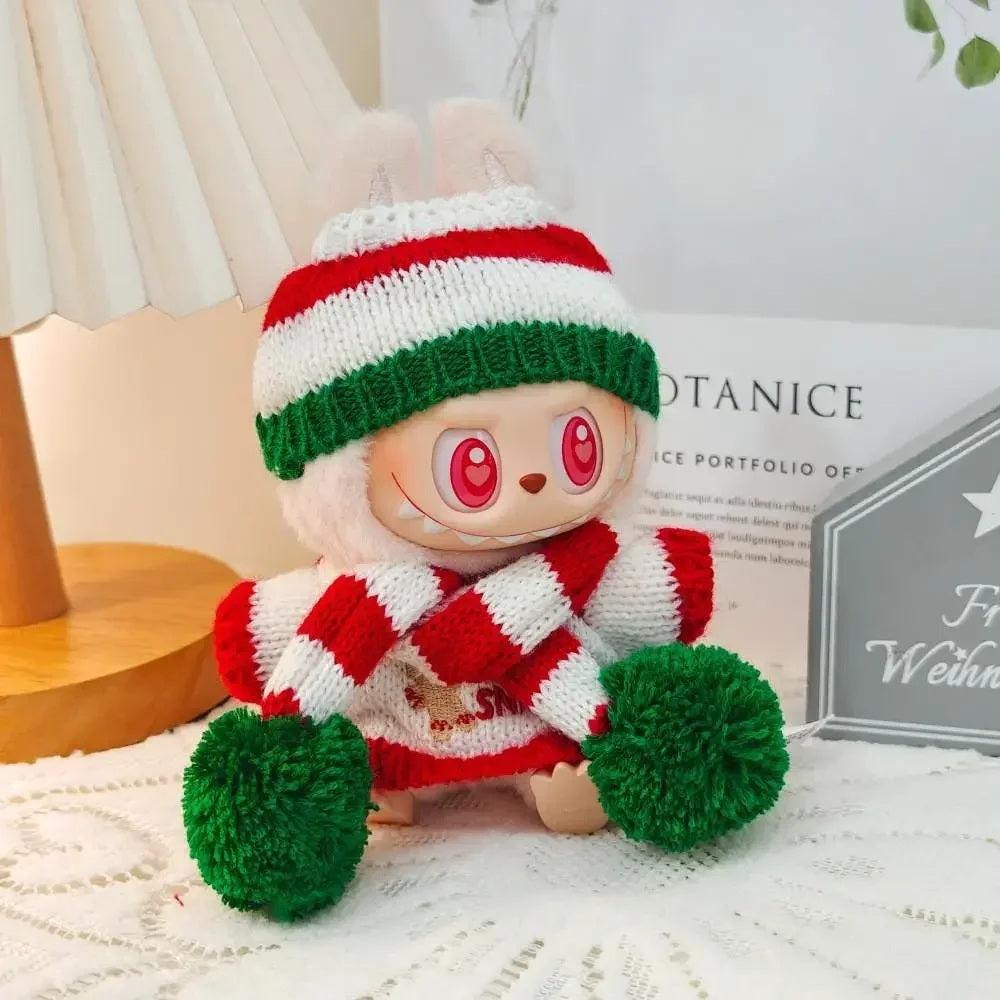 π Labubu Mini Outfit Set β Christmas Sweater, Hat & Scarf π Fairy.kid