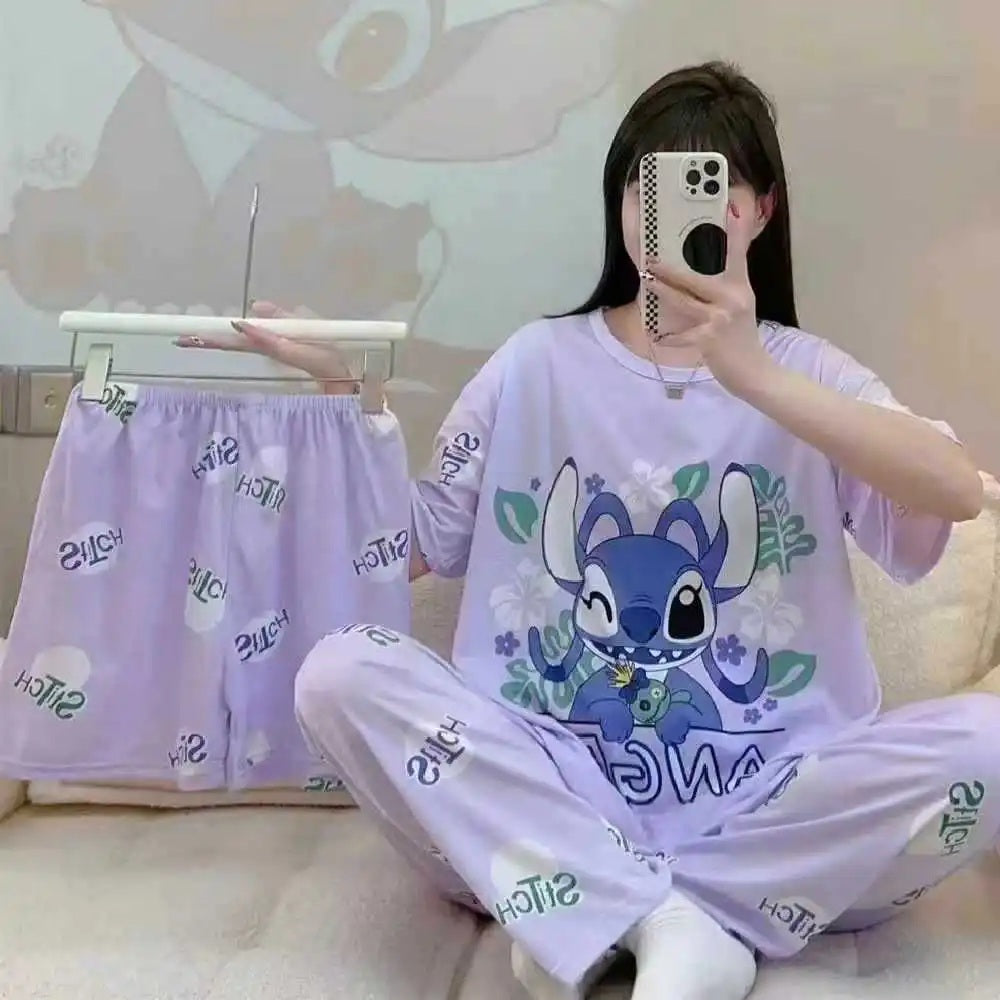 Women's New Three-piece Pajamas Homewear Set of Sweet Pajamas Cartoon Leisure Women's Homewear Pajamas Set FAIRY KIDS