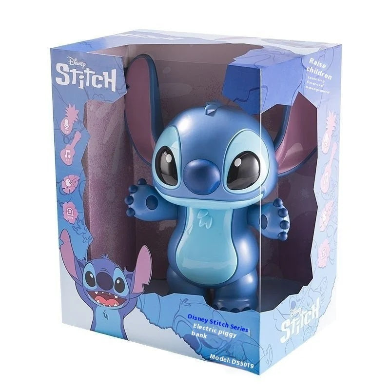 ๐๐ฐ Stitch Large Desktop Piggy Bank with Sound โ Cute Electric Coin Bank Cartoon Figure Kids Saving Money Toy FAIRY KIDS