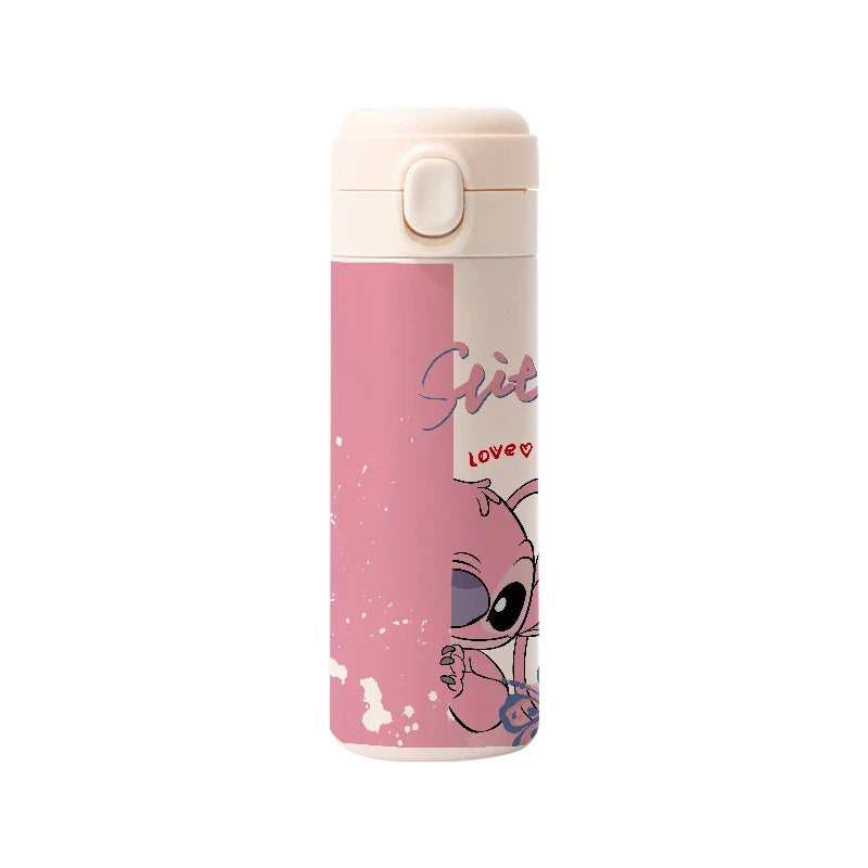 ๐400ML Disney Stitch Thermos Cup | Large-Capacity Stainless Steel Bottle | Cute Portable Gift for Her Fairy.kid