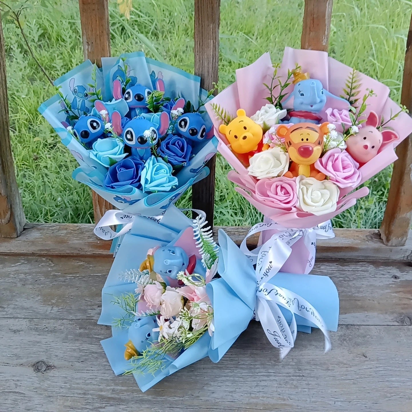💐🧸 Adorable Stitch Plush Bouquet FAIRY KIDS