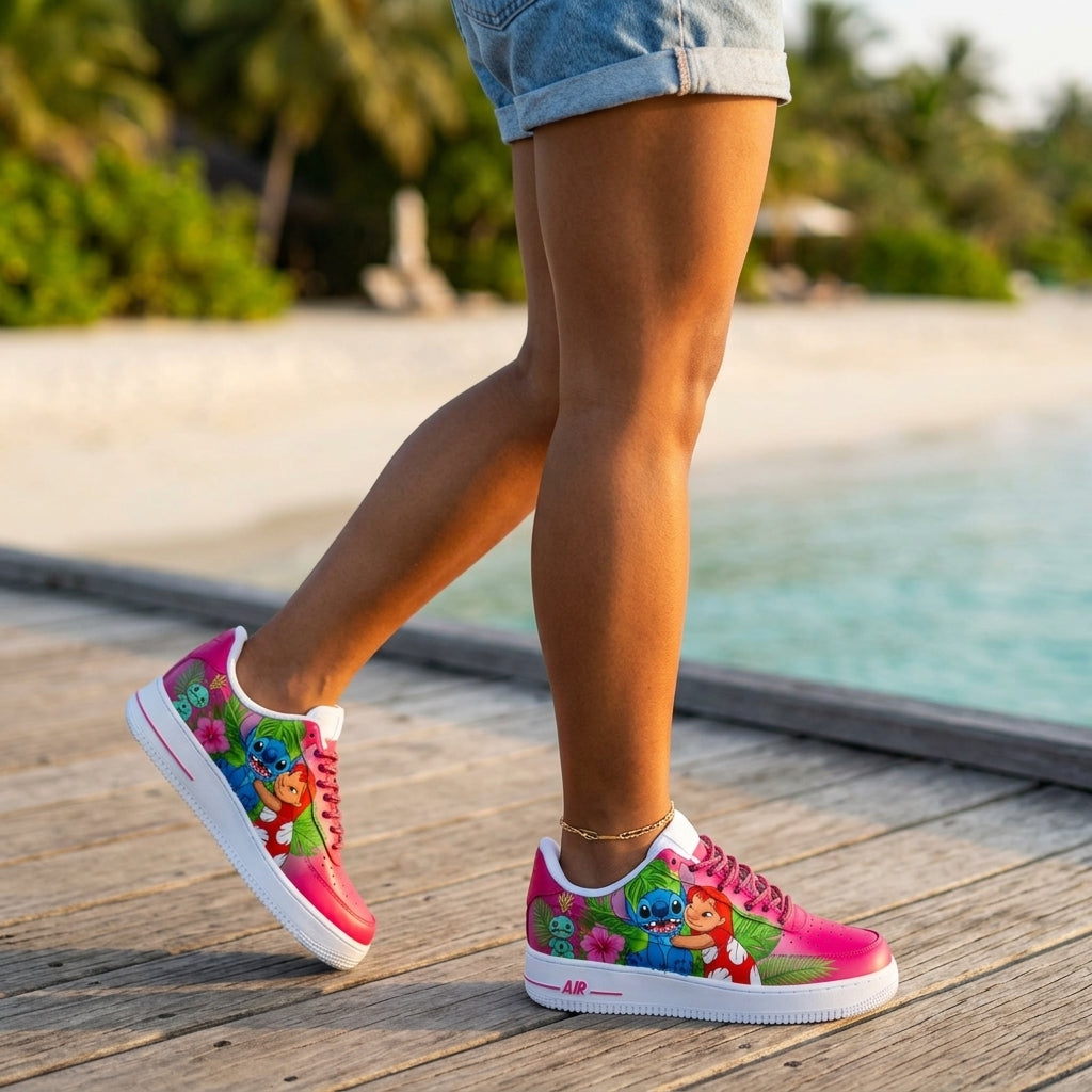 ππ Stitch Air Sneakers β Breathable Lightweight Cartoon Running Shoes Casual Wear FAIRY KIDS