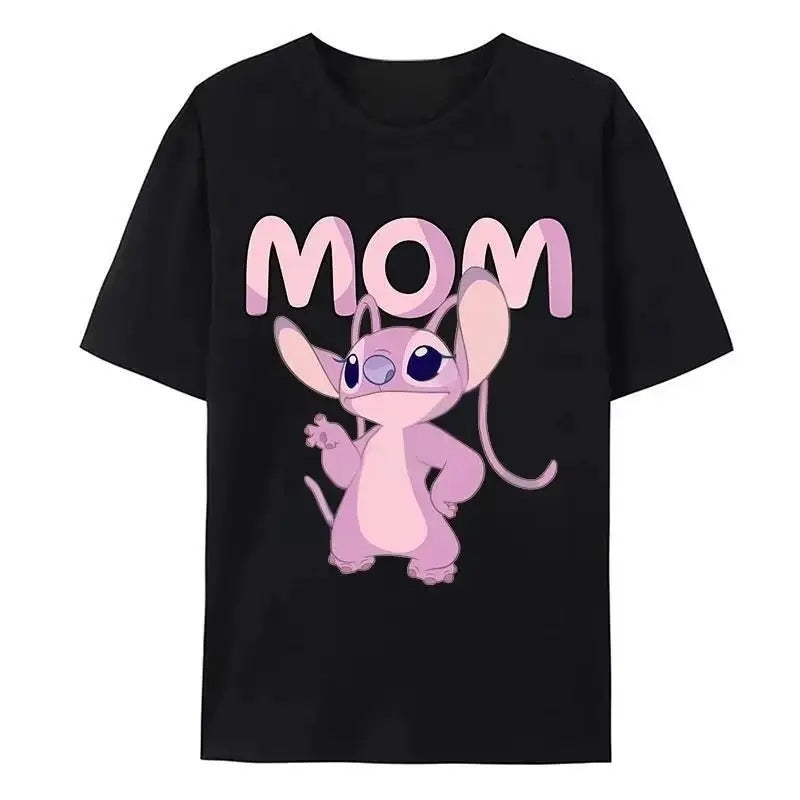 👨‍👩‍👧💙 Stitch Family Matching T-Shirt – Mom Dad Kids Summer Casual Anime Style Parent-Child Outfit FAIRY KIDS