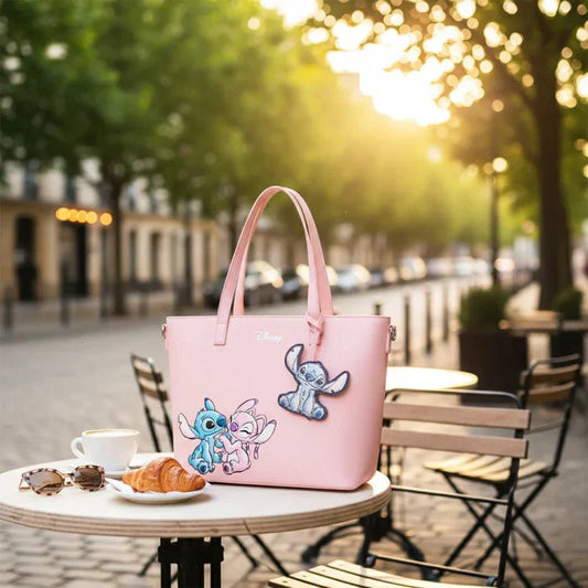 👜💗 Pink Stitch Purse – Cute Cartoon Mini Bag for ladies & Daily Use FAIRY KIDS