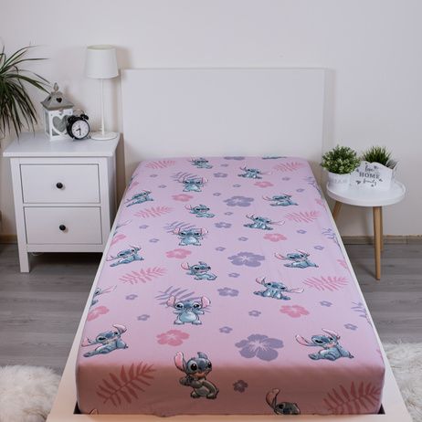 🛏️💙 Lilo & Stitch 100% Cotton Fitted Sheet – Soft Breathable Bed Sheet 90×200 cm with Deep Elastic Corners FAIRY KIDS