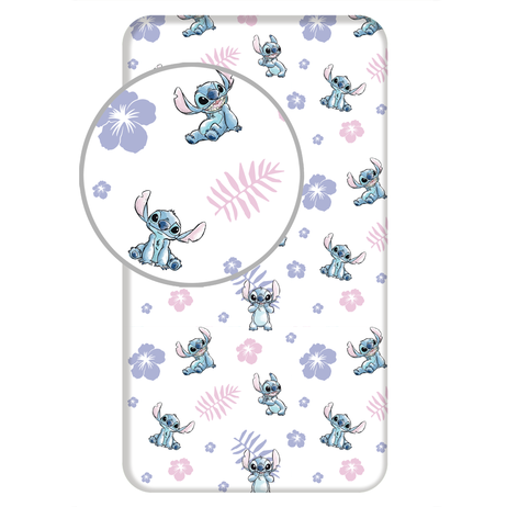 🛏️💙 Lilo & Stitch 100% Cotton Fitted Sheet – Soft Breathable Bed Sheet 90×200 cm with Deep Elastic Corners FAIRY KIDS
