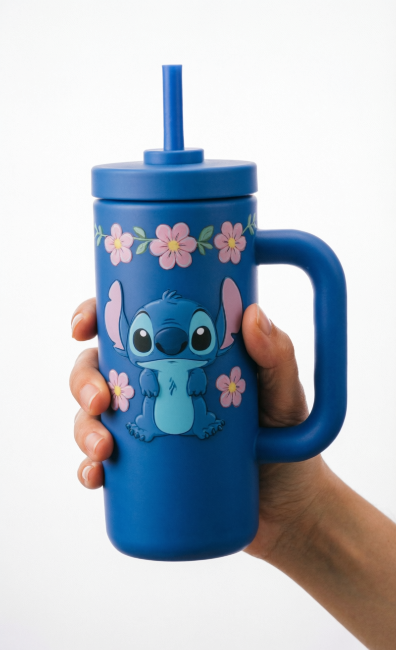 💙 Miniso Disney Stitch 40oz Insulated Cup | 304 Stainless Steel Vacuum Bottle | Cute Travel & Sports Tumbler