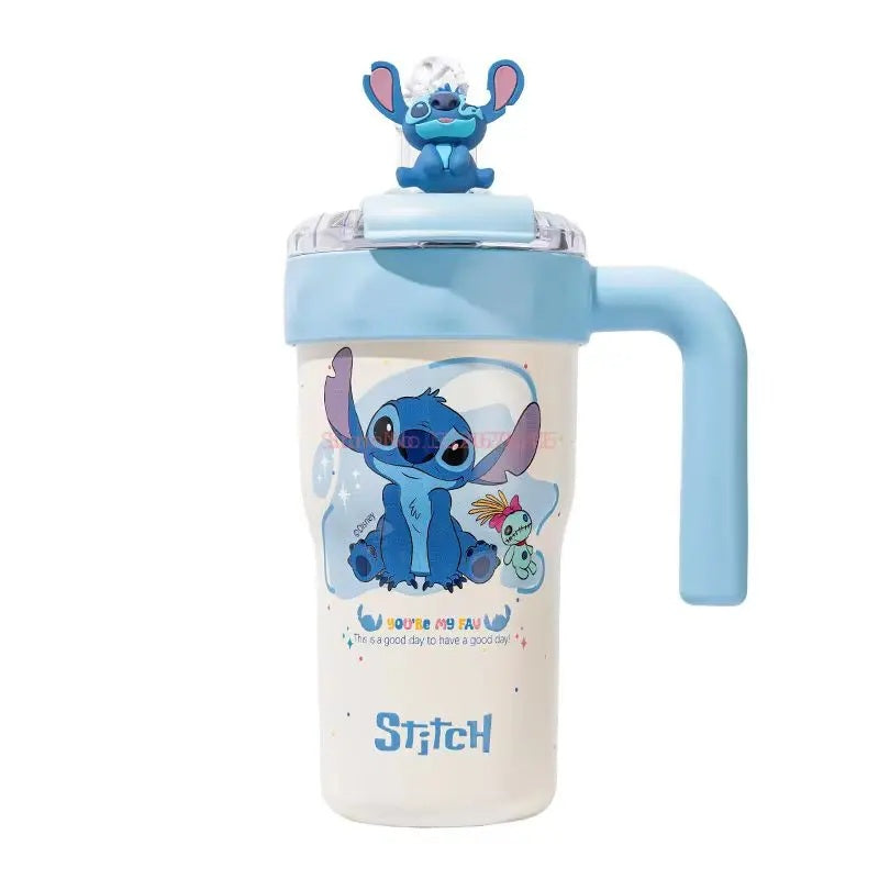 💙 New Disney Stitch Insulated Cup – 800ml Stainless Steel Water Bottle | Cute Portable Gift for Girls