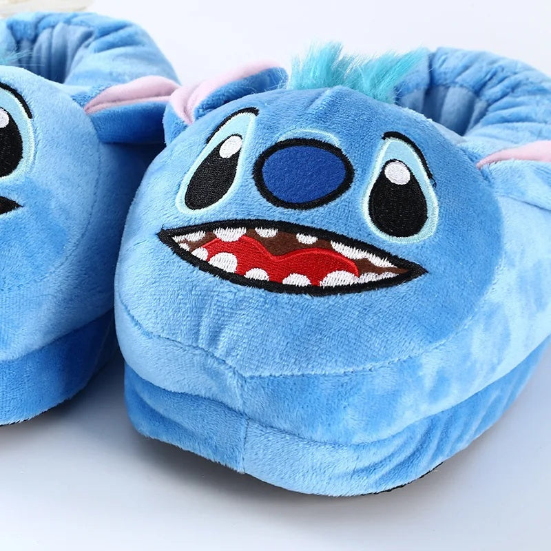 🥿💙 Lilo & Stitch Women's Cotton Slippers – Anime Cartoon Warm Plush Indoor Home Shoes for Girls | Christmas Gift FAIRY KIDS