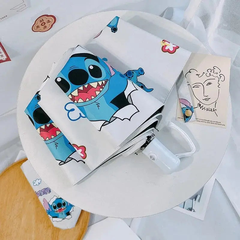 ☔ Stitch Cartoon Kawaii Folding Umbrella  | Cute Holiday Gift for Kids & Adults Fairy.kid