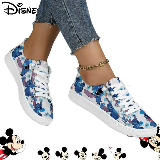 👟💙 Disney Stitch All-Over Print Sneakers – Breathable Lace-Up Casual Skate Shoes for Men & Women FAIRY KIDS