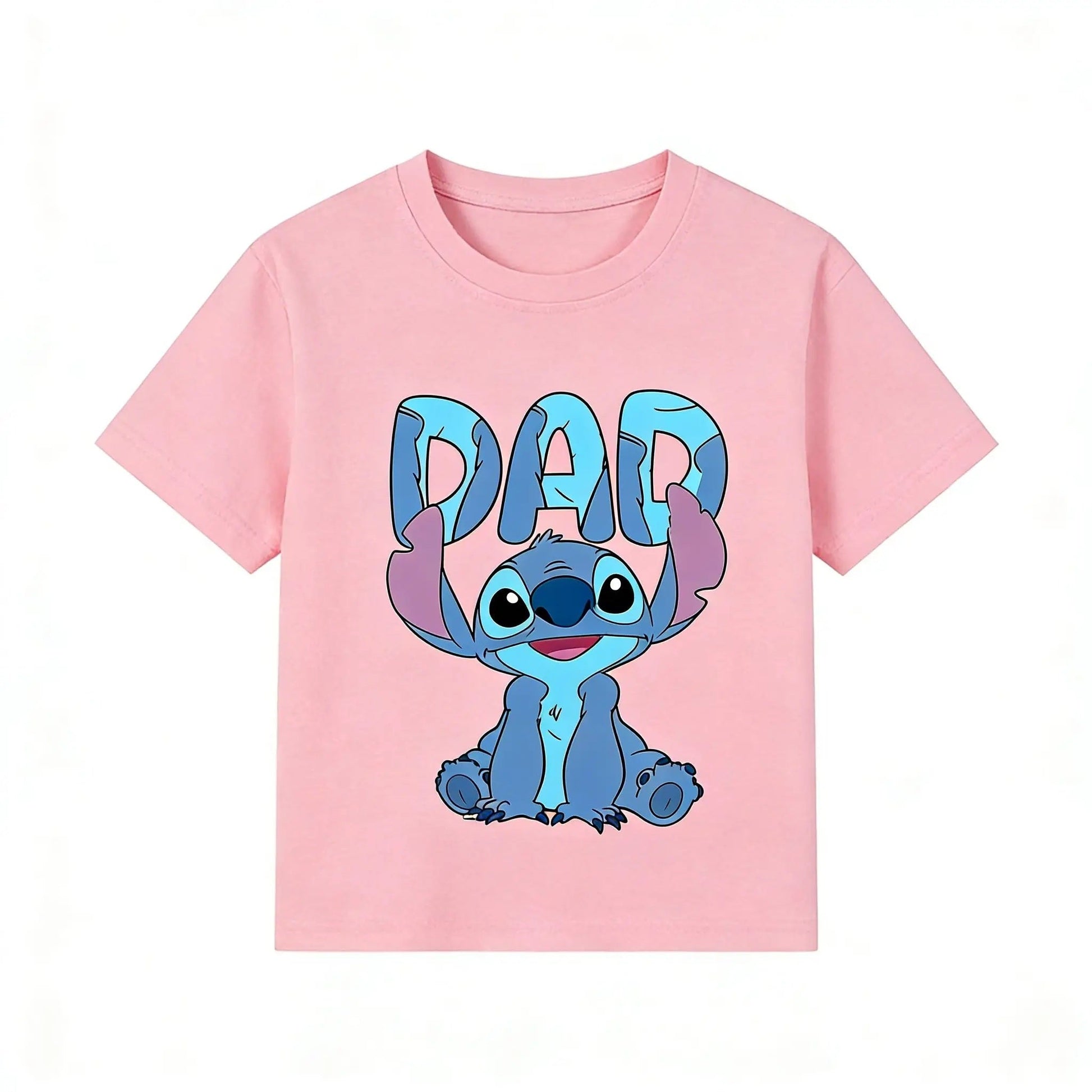 👨‍👩‍👧💙 Stitch Family Matching T-Shirt – Mom Dad Kids Summer Casual Anime Style Parent-Child Outfit FAIRY KIDS