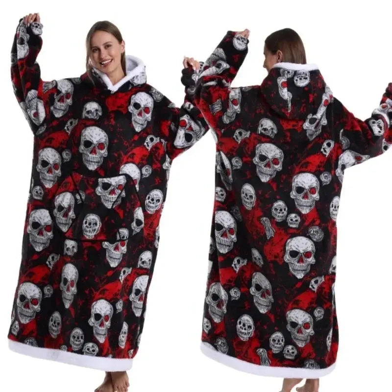 💖Warm Winter Hoodie Blanket | Couple Style Christmas Theme | Long Thermal Sleepwear for Men & Women | Cozy Home Comfort Fairy.kid