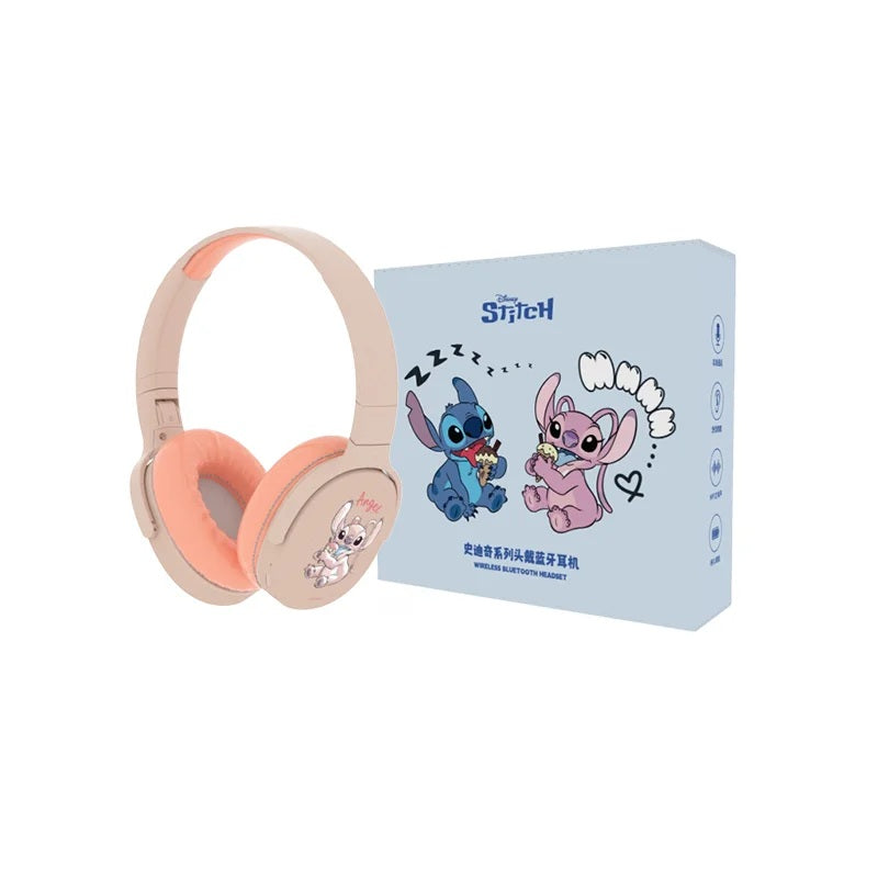 🎧💙 Disney Stitch Wireless Bluetooth Headphones – HiFi Stereo Over-Ear Gamer Music Sports Headset FAIRY KIDS