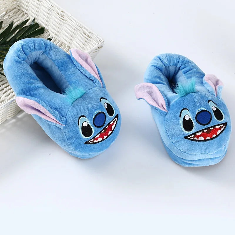 🥿💙 Lilo & Stitch Women's Cotton Slippers – Anime Cartoon Warm Plush Indoor Home Shoes for Girls | Christmas Gift FAIRY KIDS