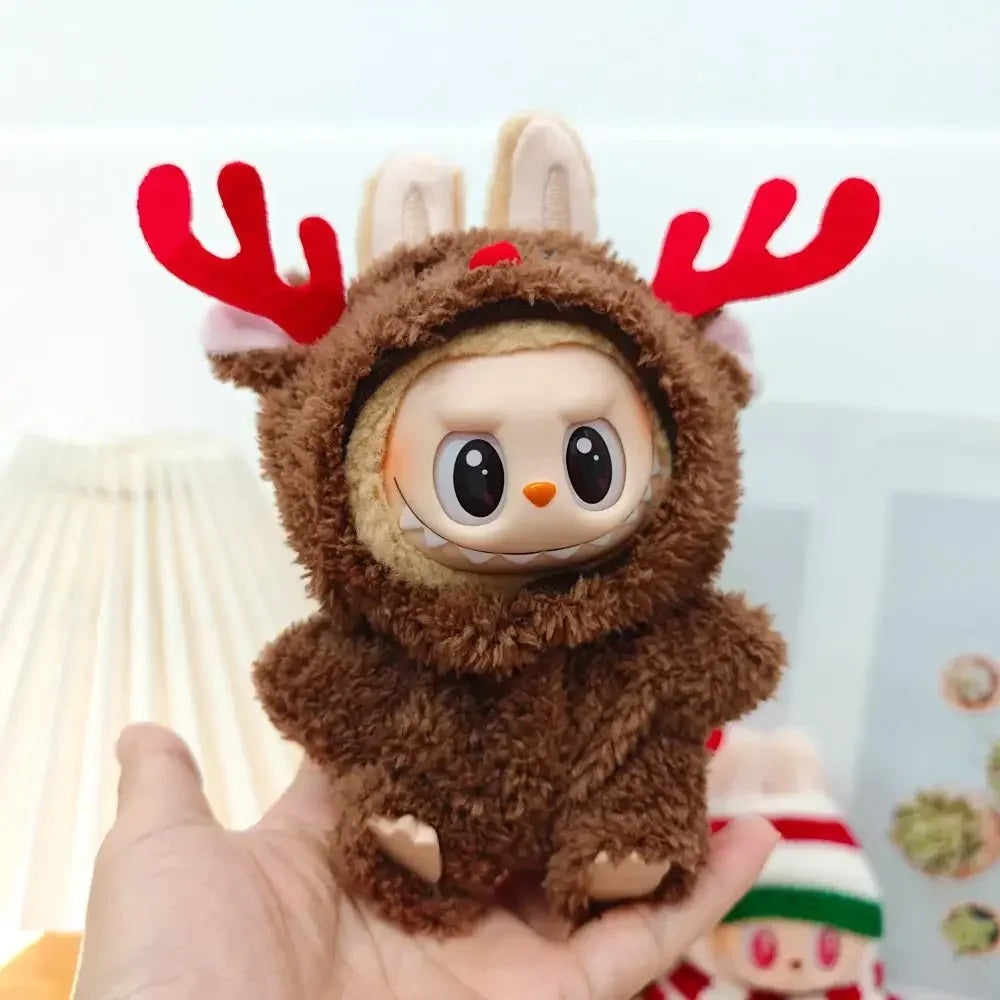 🎄 Labubu Mini Outfit Set – Christmas Sweater, Hat & Scarf 🎁 Fairy.kid