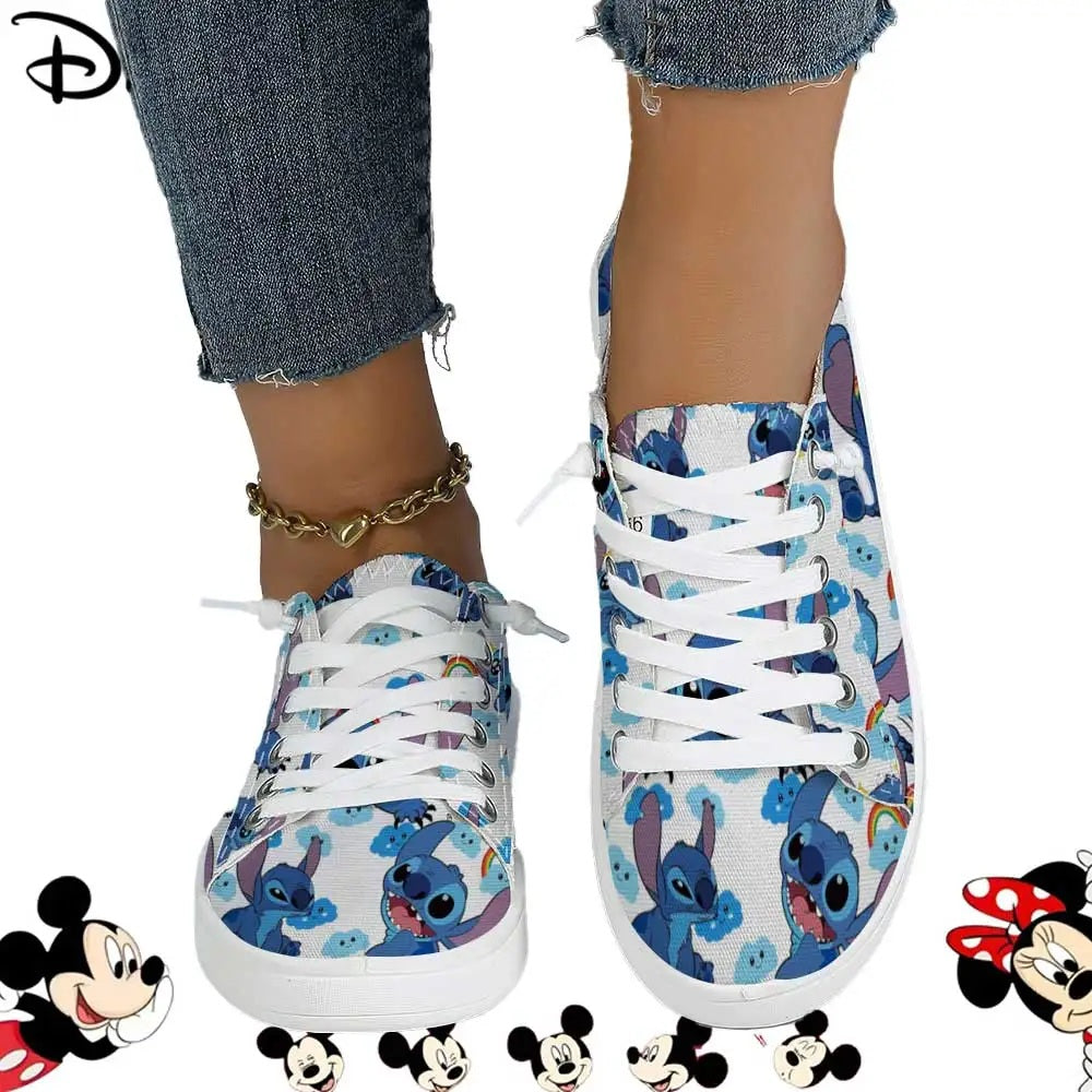👟💙 Disney Stitch All-Over Print Sneakers – Breathable Lace-Up Casual Skate Shoes for Men & Women FAIRY KIDS