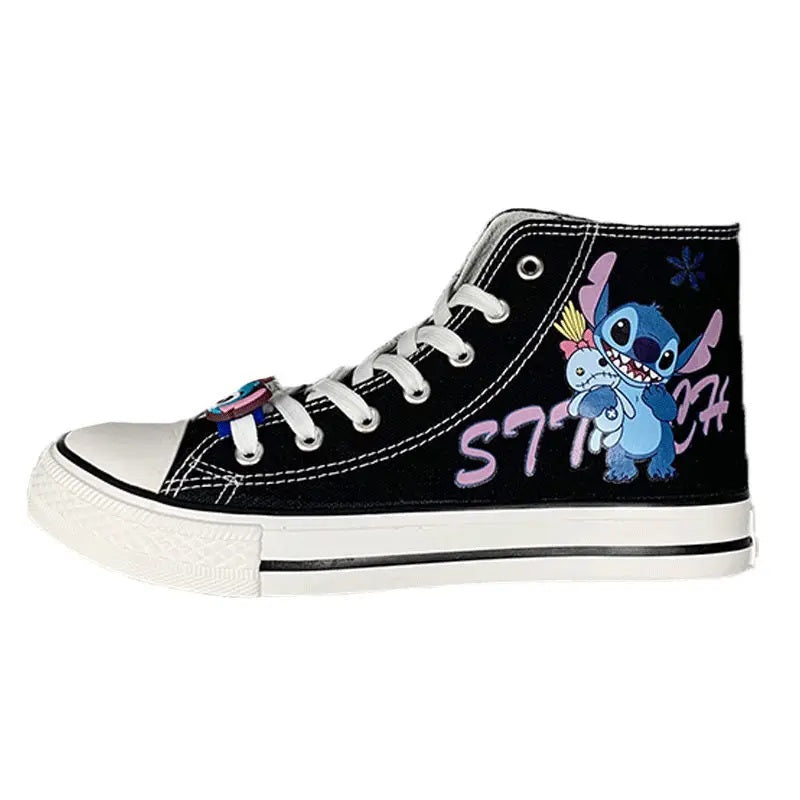 👟💙 Stitch Canvas Shoes – Cute Cartoon High & Low Top Casual Sneakers for Men & Women FAIRY KIDS