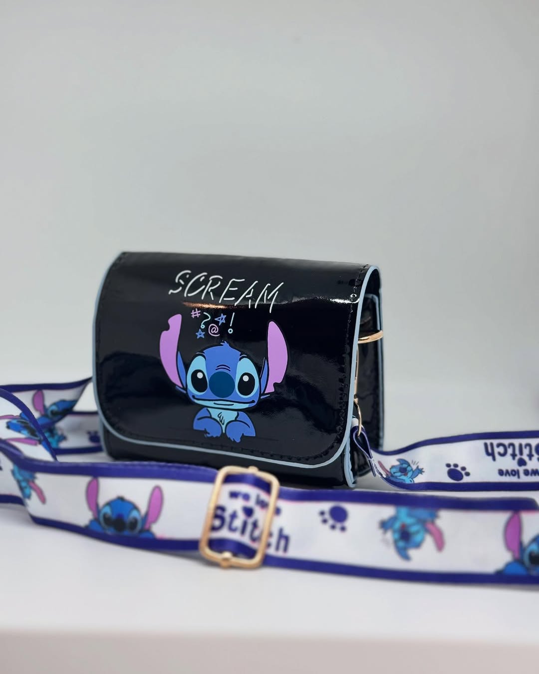 👜💙 Stitch Mini Crossbody Bag – Cute Cartoon Shoulder Bag Small Square Purse for Daily Use FAIRY KIDS
