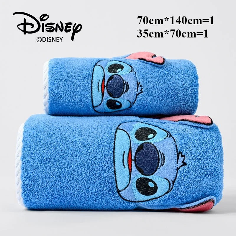 🛁💙 Disney Stitch Kids Bath Towel – Soft Cotton & Coral Velvet Cute Cartoon Towel for Bath, Beach & Gift FAIRY KIDS