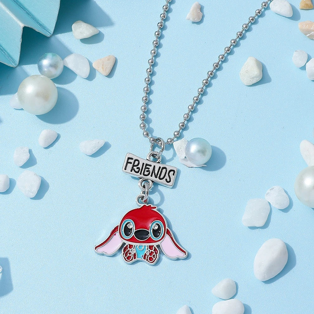 💙✨ 3PCS Stitch Necklace Set – Cute Cartoon Pendant Angel Jewelry Gift for Girls & Fans FAIRY KIDS