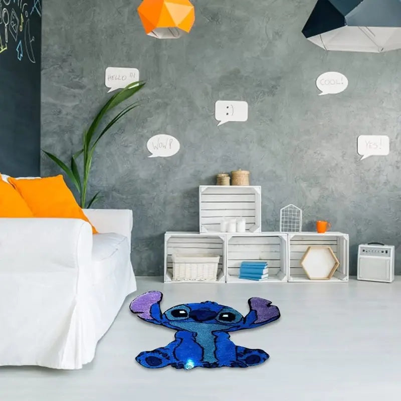 🏠💙 60cm Stitch Kawaii Floor Mat – Non-Slip Cute Cartoon Carpet for Bedroom, Living Room & Kids Room Decor FAIRY KIDS