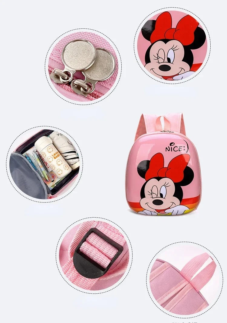Disney Cartoon Backpack – Mickey Mouse & Frozen | Cute Waterproof Hard Shell School Bag for Kids & Girls 🎒 Fairy.kid