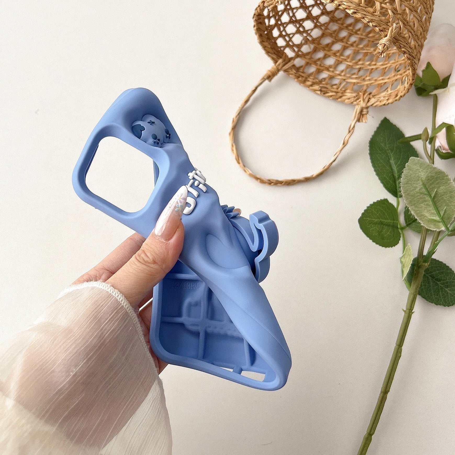 📱💙 Stitch Silicone Phone Case with Grip Holder – Cute Cartoon Shockproof Cover FAIRY KIDS