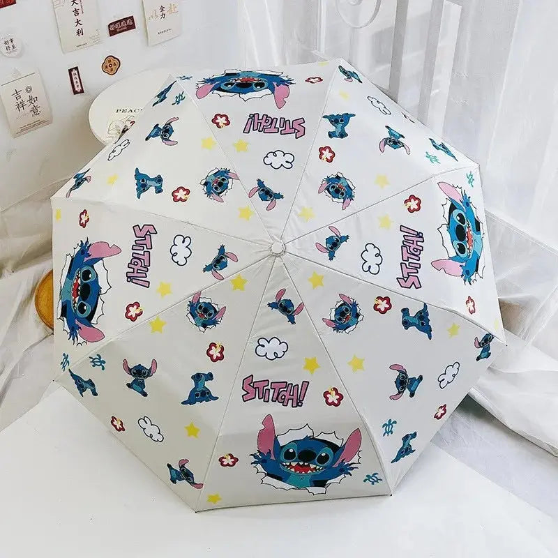 ☔ Stitch Cartoon Kawaii Folding Umbrella  | Cute Holiday Gift for Kids & Adults Fairy.kid