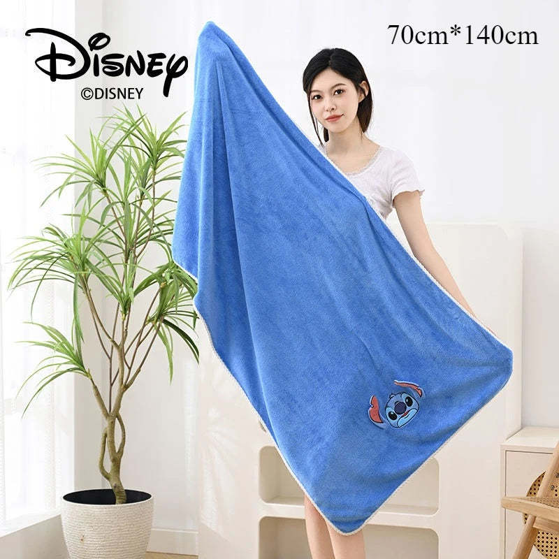 🛁💙 Disney Stitch Kids Bath Towel – Soft Cotton & Coral Velvet Cute Cartoon Towel for Bath, Beach & Gift FAIRY KIDS