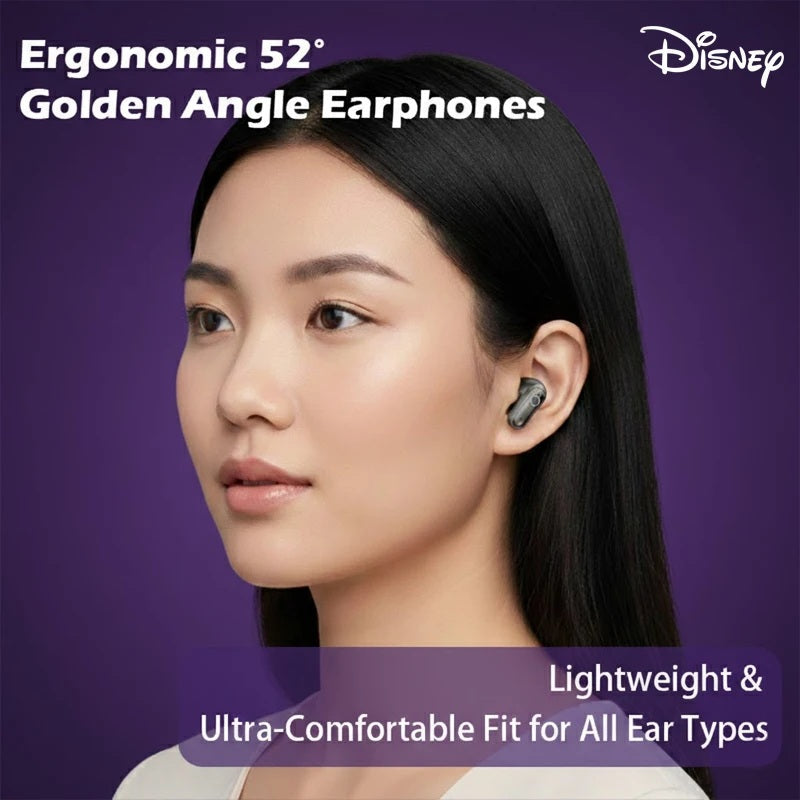 Disney Stitch TWS Wireless Earphone Bluetooth LED Display Stereo Noise Cancelling Headset with Charging Cable for All Smartphone FAIRY KIDS