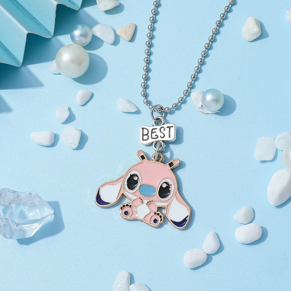 💙✨ 3PCS Stitch Necklace Set – Cute Cartoon Pendant Angel Jewelry Gift for Girls & Fans FAIRY KIDS