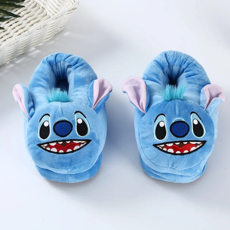 🥿💙 Lilo & Stitch Women's Cotton Slippers – Anime Cartoon Warm Plush Indoor Home Shoes for Girls | Christmas Gift FAIRY KIDS