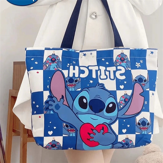 👜💙 Disney Stitch Handbag – Cute Blue Character Print Everyday Shoulder Bag for Girls & Women FAIRY KIDS