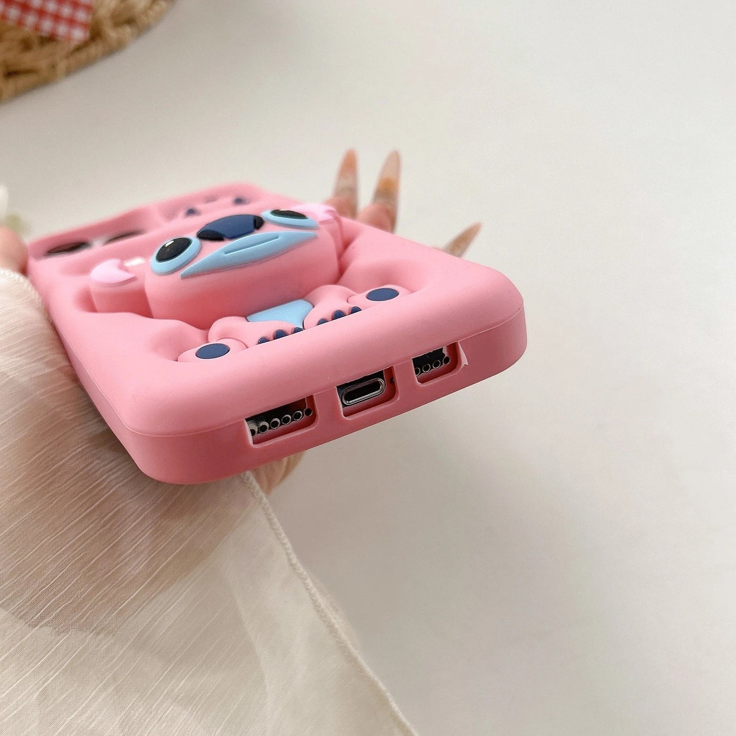 📱💙 Stitch Silicone Phone Case with Grip Holder – Cute Cartoon Shockproof Cover FAIRY KIDS