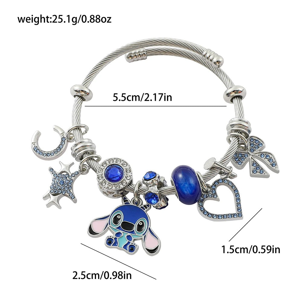 ✨💙 Glow-in-the-Dark Stitch Bracelet – Cute Cartoon Luminescent Adjustable Jewelry Gift for Kids & Fans FAIRY KIDS