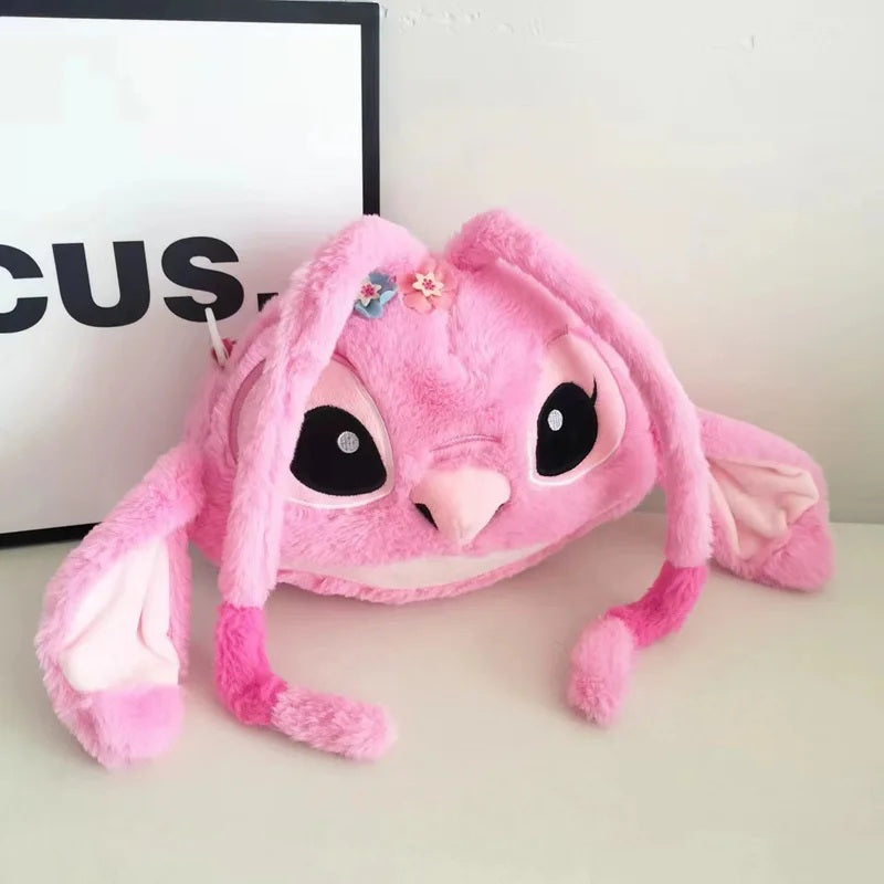 🎒💙 New Disney Stitch Plush Backpack – Cute Cartoon Shoulder Messenger Bag for Girls Parent-Child Gift FAIRY KIDS