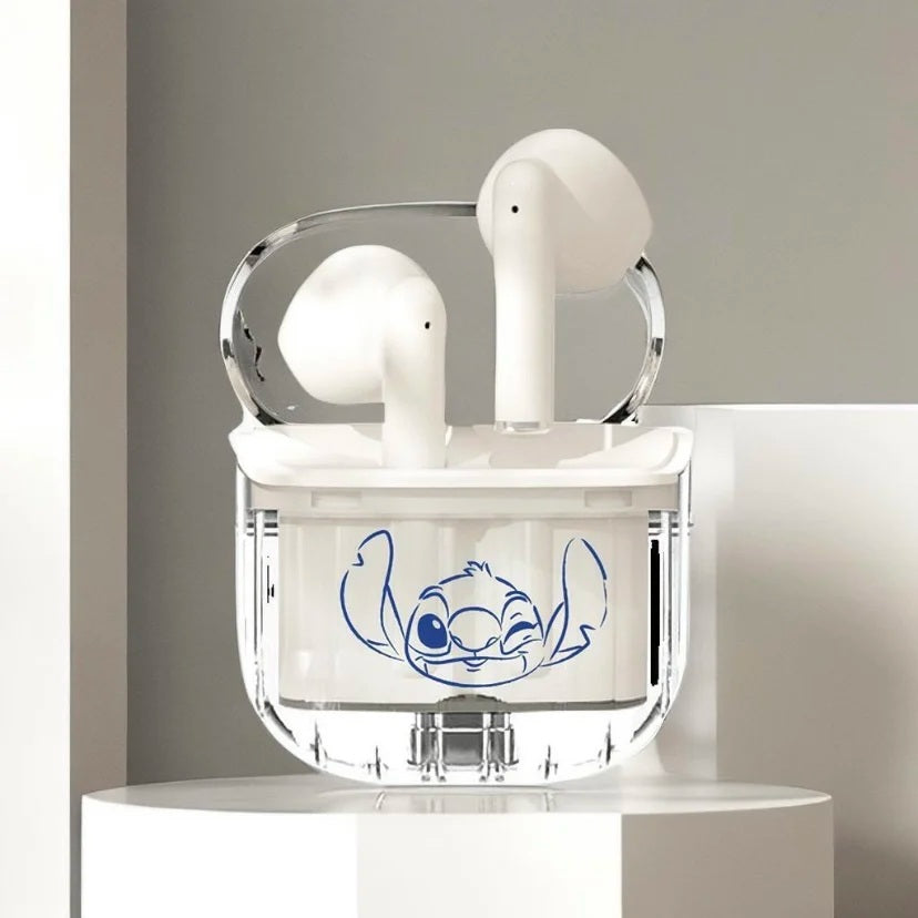 New Disney Lilo & Stitch Angel Wireless Bluetooth Earbuds HiFi Sound HD Call Headsets Smart Touch Low Latency Long Endurance FAIRY KIDS