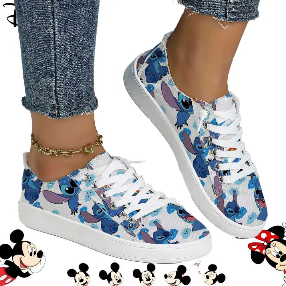 👟💙 Disney Stitch All-Over Print Sneakers – Breathable Lace-Up Casual Skate Shoes for Men & Women FAIRY KIDS