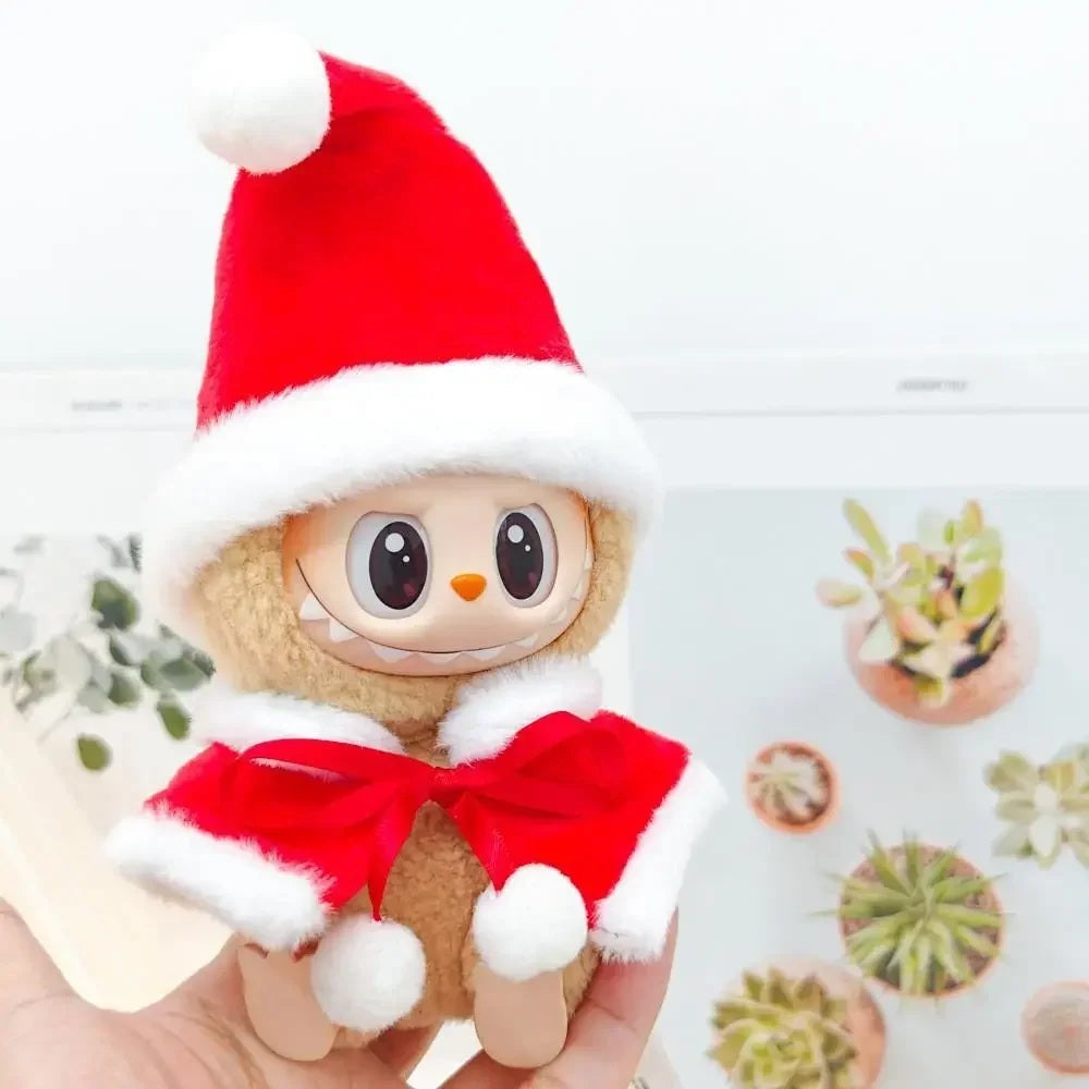 🎄 Labubu Mini Outfit Set – Christmas Sweater, Hat & Scarf 🎁 Fairy.kid