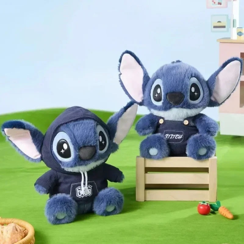 🧸💙 Disney Stitch Plush Doll with Overalls – Cute Anime Stuffed Toy Birthday Gift for Kids Room Decoration FAIRY KIDS