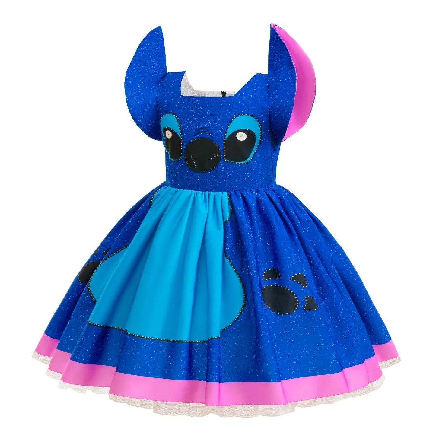 👗🎃 Disney Cute Stitch Dress –Cartoon Lilo and Stitch Movie Cosplay Costume | Girls Halloween Birthday Party Gown FAIRY KIDS