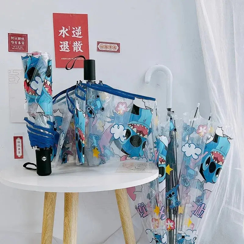 ☔ Stitch Cartoon Kawaii Folding Umbrella  | Cute Holiday Gift for Kids & Adults Fairy.kid
