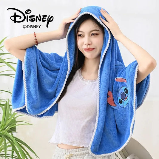 🛁💙 Disney Stitch Kids Bath Towel – Soft Cotton & Coral Velvet Cute Cartoon Towel for Bath, Beach & Gift FAIRY KIDS