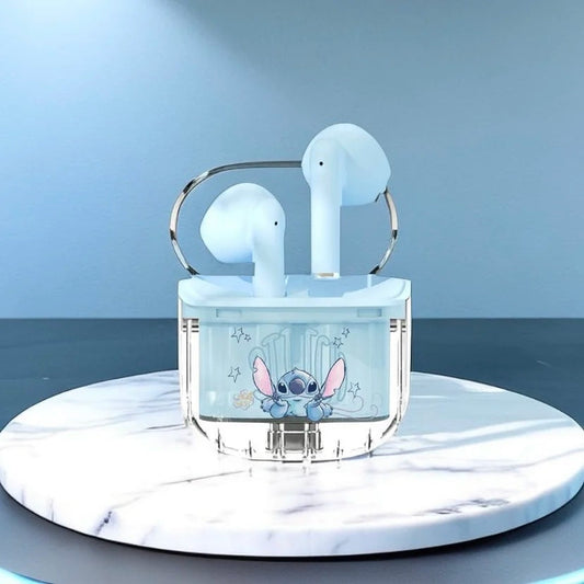 New Disney Lilo & Stitch Angel Wireless Bluetooth Earbuds HiFi Sound HD Call Headsets Smart Touch Low Latency Long Endurance FAIRY KIDS