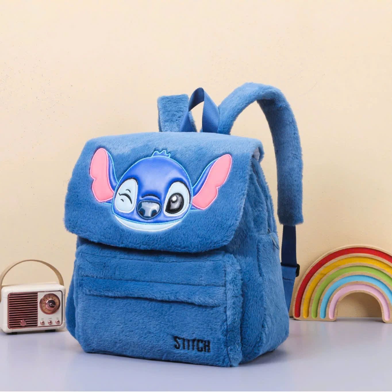 🎒💙 Stitch Plush Backpack – Large Capacity Cute Cartoon School Bag for Kids & Kindergarten FAIRY KIDS