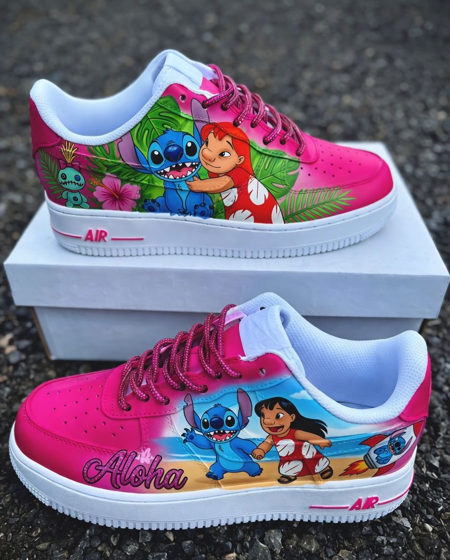 👟💙 Stitch Air Sneakers – Breathable Lightweight Cartoon Running Shoes Casual Wear FAIRY KIDS