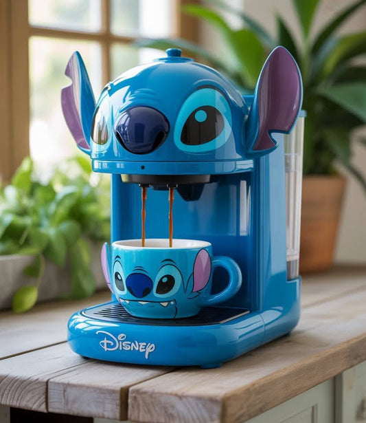 ☕💙 Stitch Kitchen Appliance Set – Coffee Maker & Blender Cute Cartoon Combo for Home